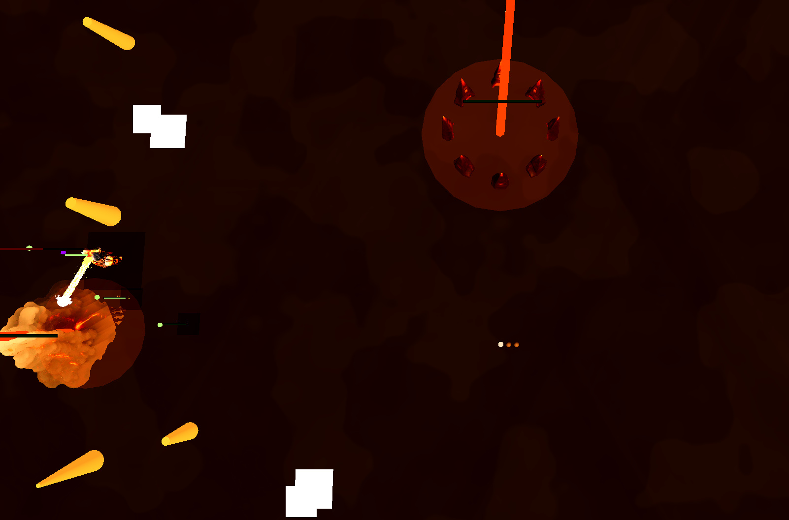 Early prototype gameplay of a worker collecting resources